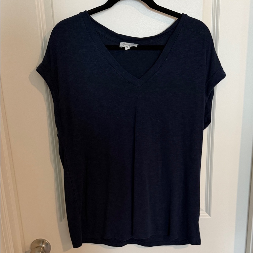 Jessica Simpson Dark Navy V-Neck Short Sleeve Tee